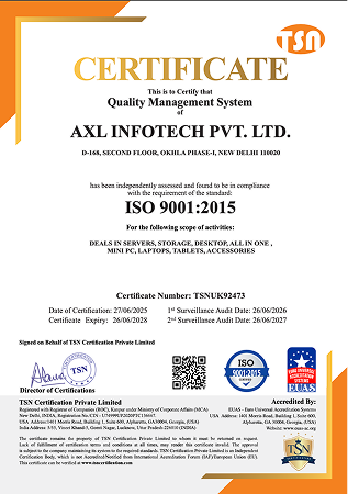ISO 9001:2015 Quality Management Certificate